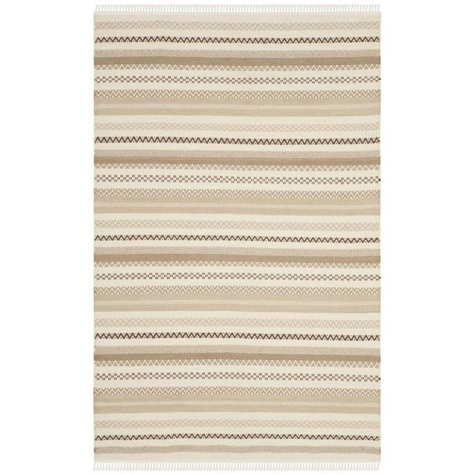 Kilim KLM101 Hand Woven Area Rug - Beige - 4'x6' - Safavieh.