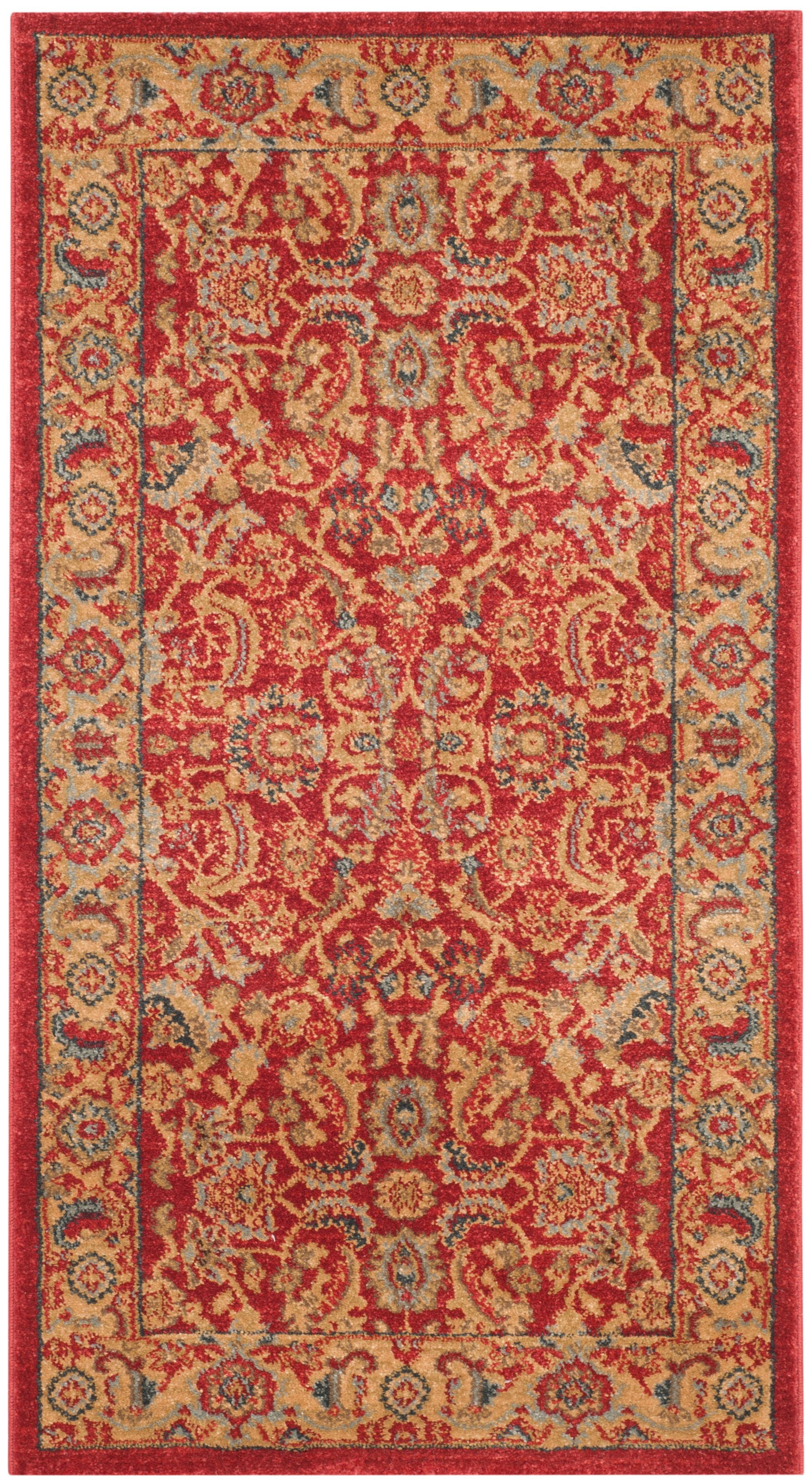 Mahal MAH699 Power Loomed Indoor Accent Rug - Red/Natural - 2'2"x4' - Safavieh.