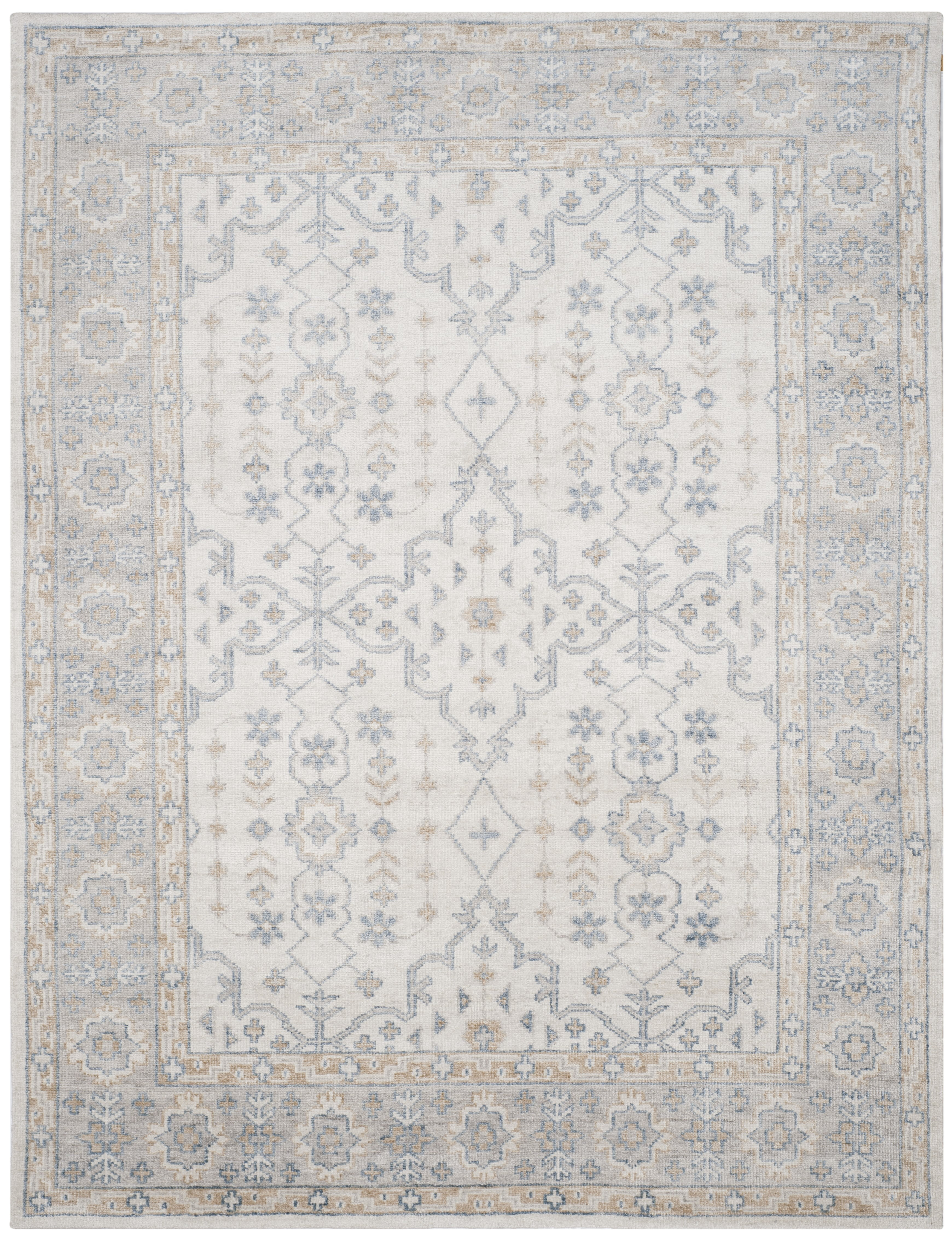 SAFAVIEH Maharaja Francesca Floral Area Rug, Ivory/Blue, 9' x 12'