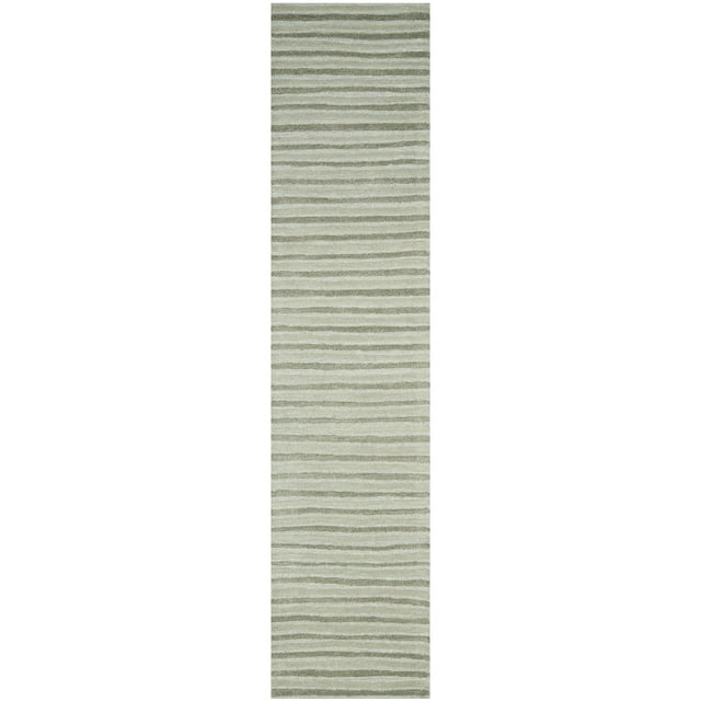 Martha Stewart Hand Drawn Stripe - MSR3619 - Indoor Hand Tufted Runners - Nmbus Cloud Gry - 2'3"x10'