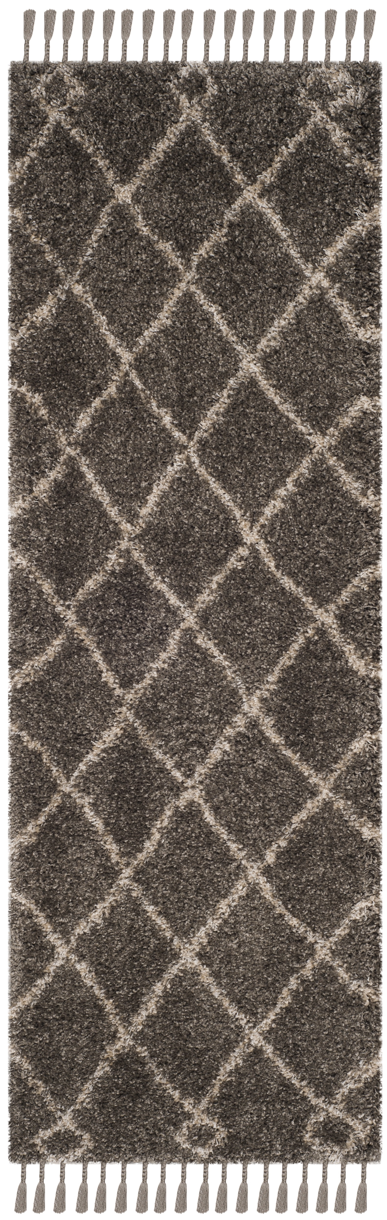 Safavieh Moroccan Fringe Shag Rug Collection Geometric Glam Runner Rug