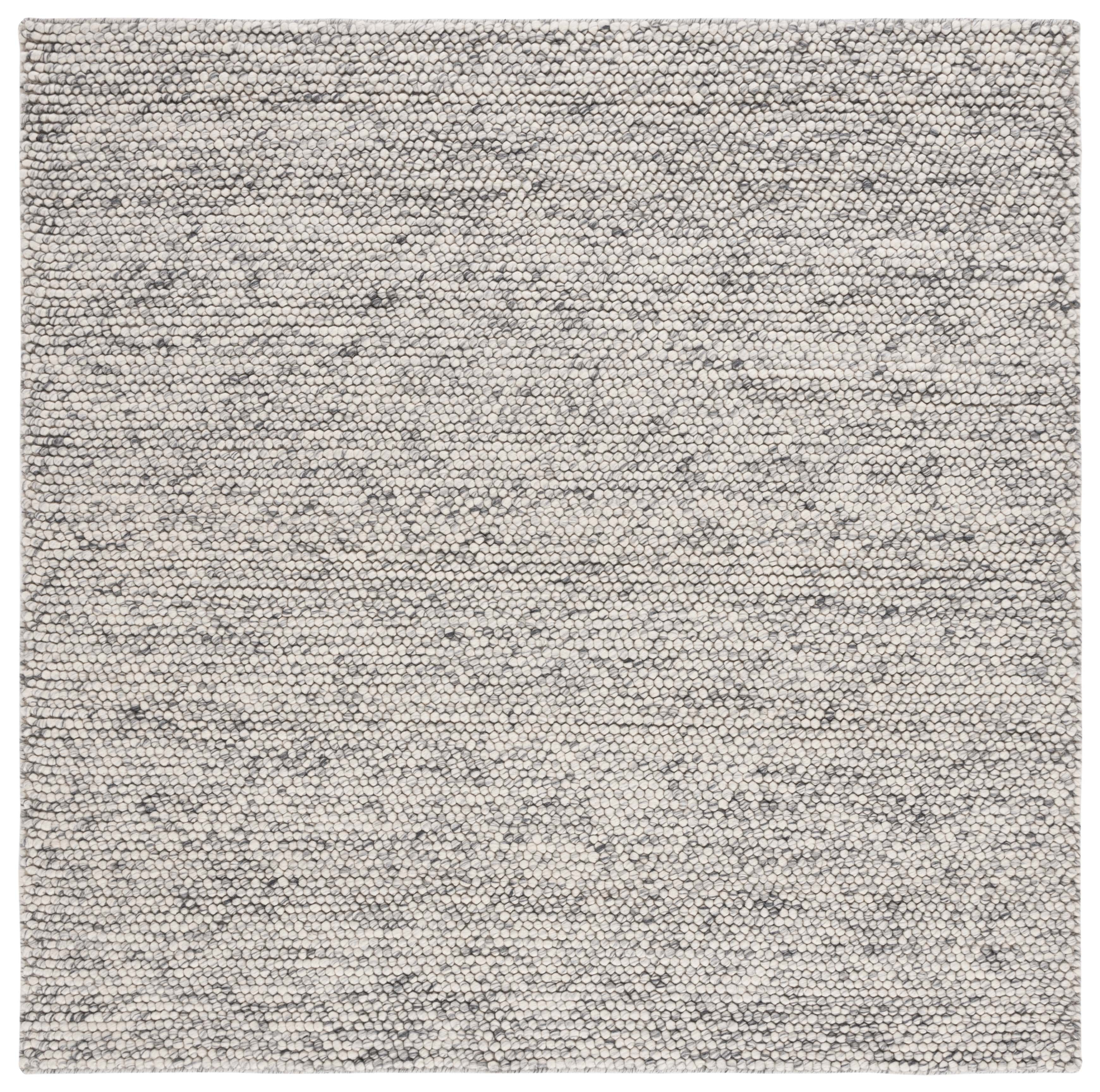 SAFAVIEH Natura Feride Geometric Area Rug, Light Grey/Ivory, 4' x 4' Square