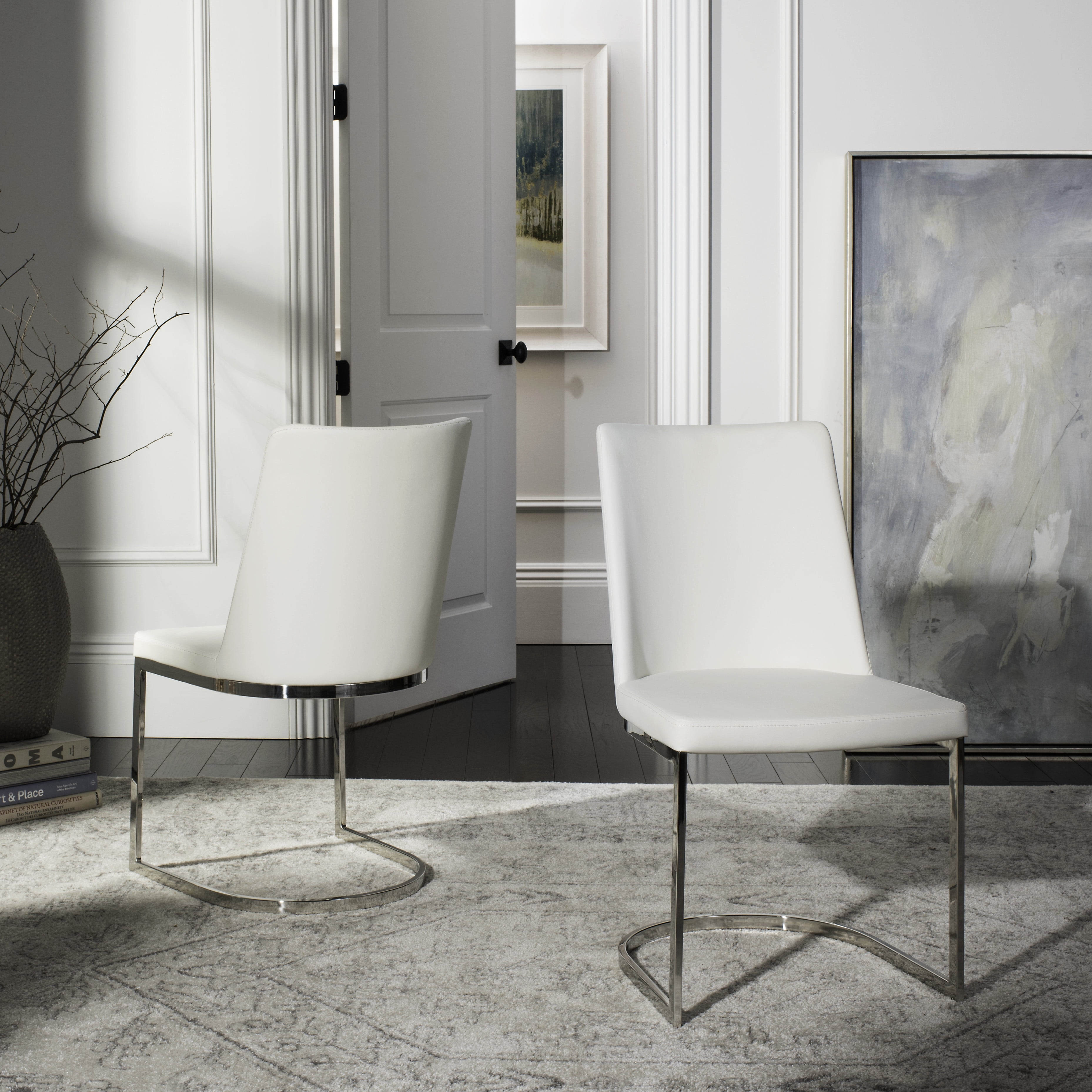 Safavieh Parkston 18''H Glam Upholstered Side Chair, Set of 2