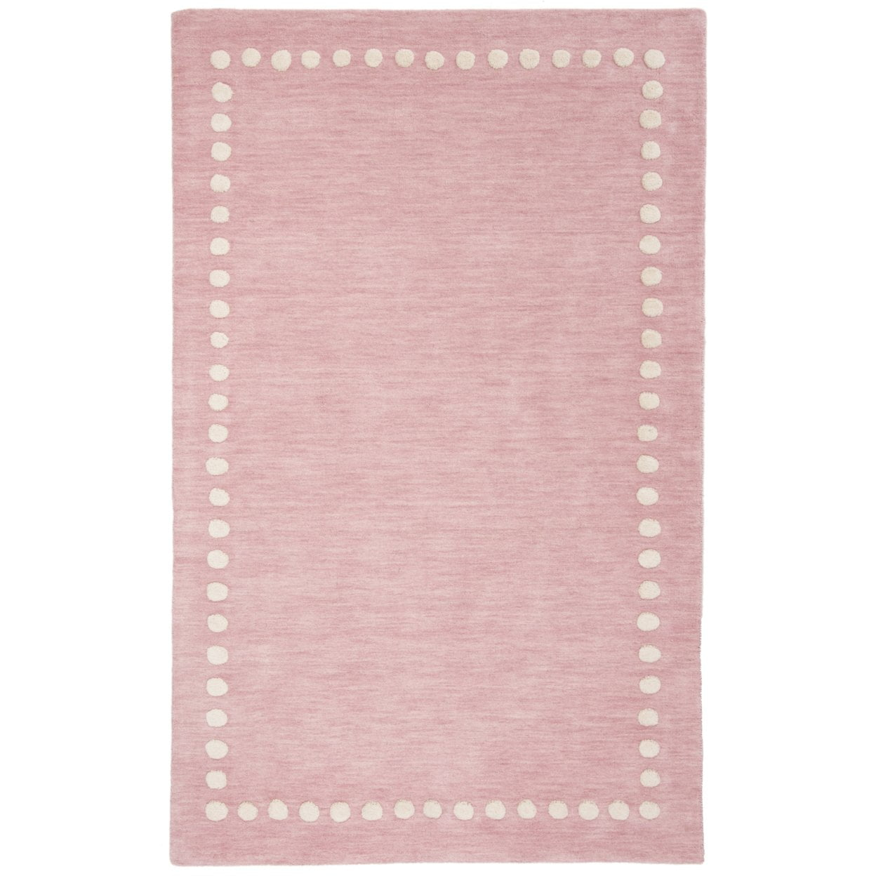 SAFAVIEH Kids Dotted Border Area Rug, Pink, 2' x 3'