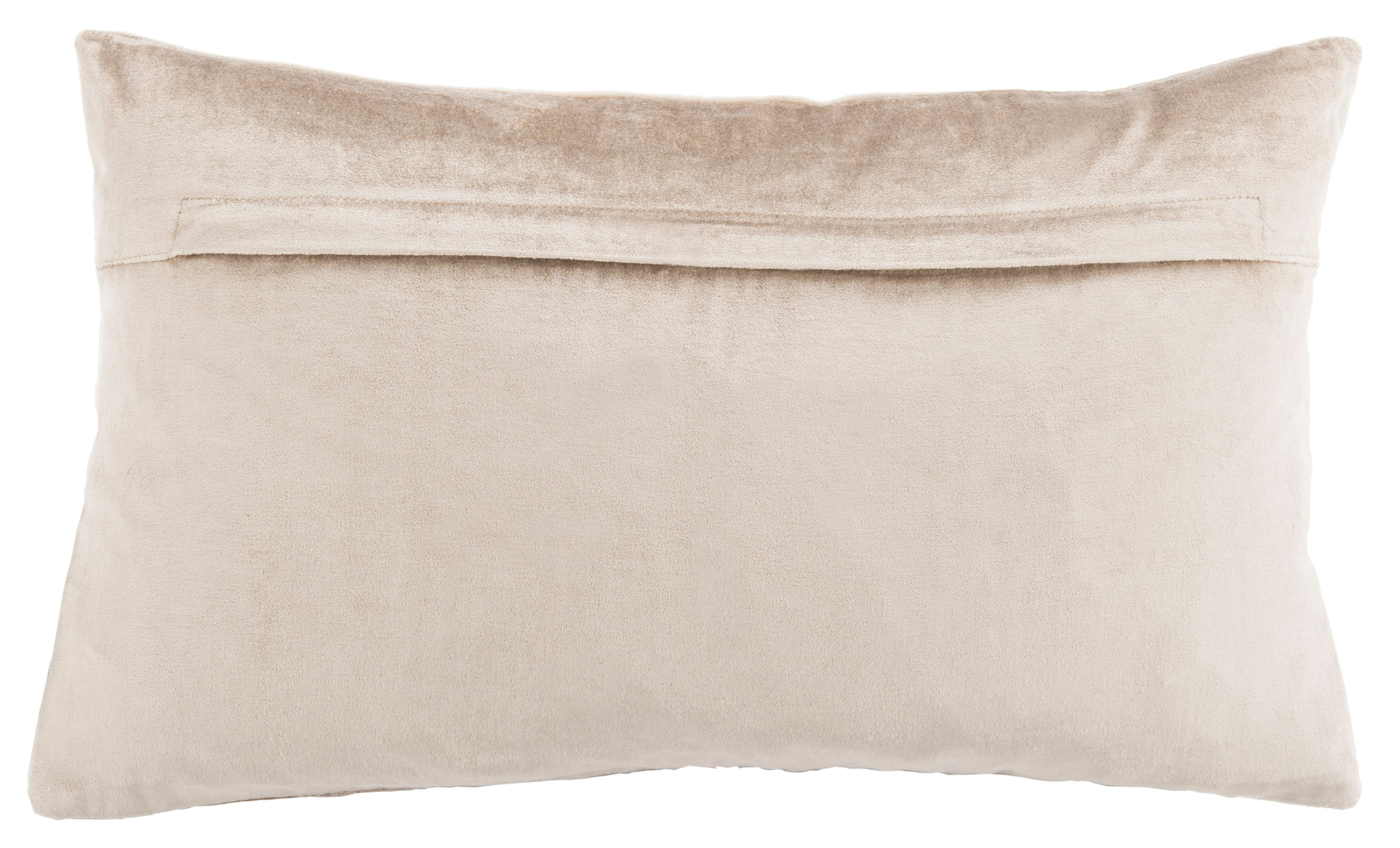 Sydnee Snowflake Pillow - Beige/Gold - 12"X20" - Safavieh