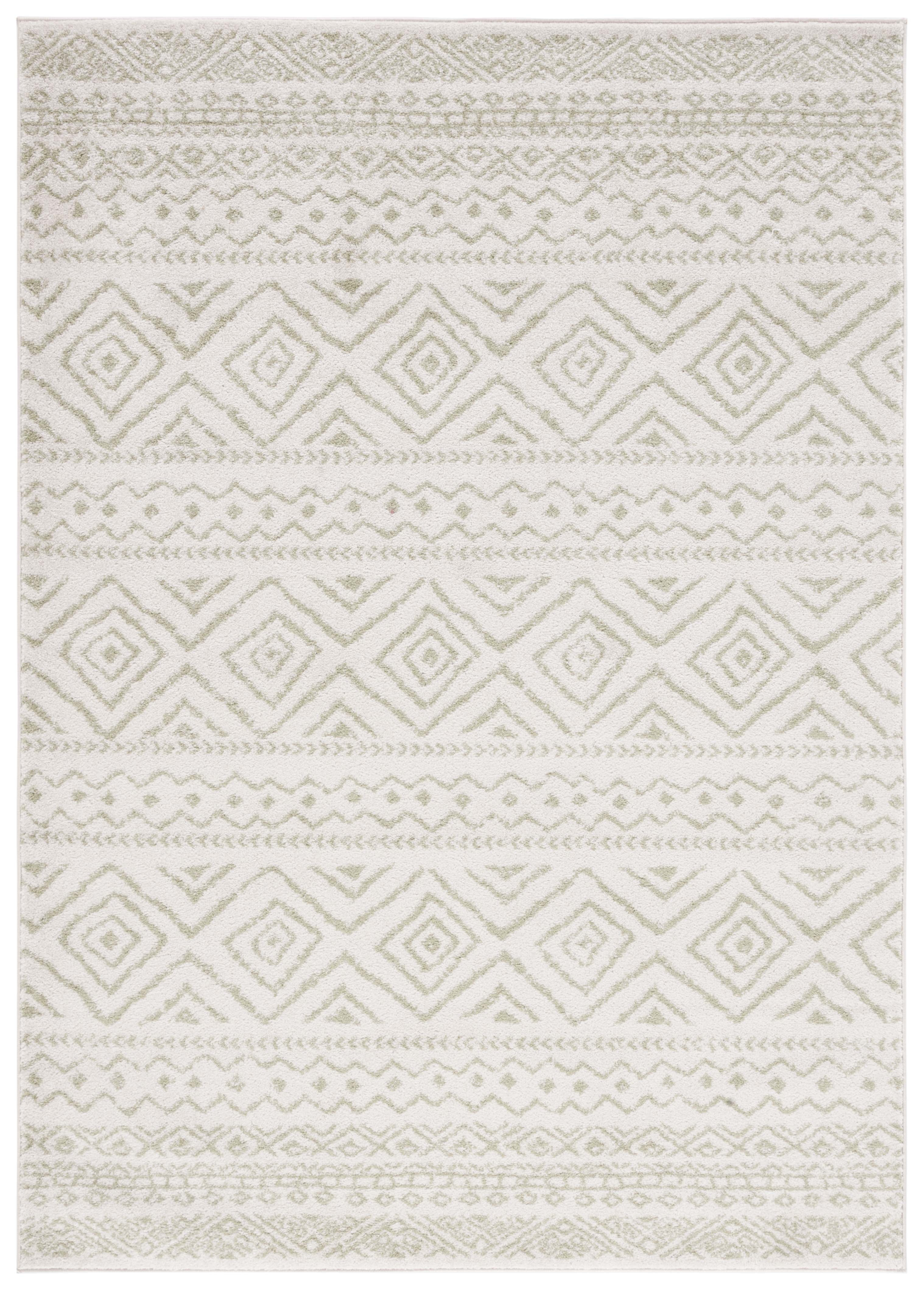 SAFAVIEH Tulum Merletta Oriental Area Rug, Ivory/Sage, 9' x 12'