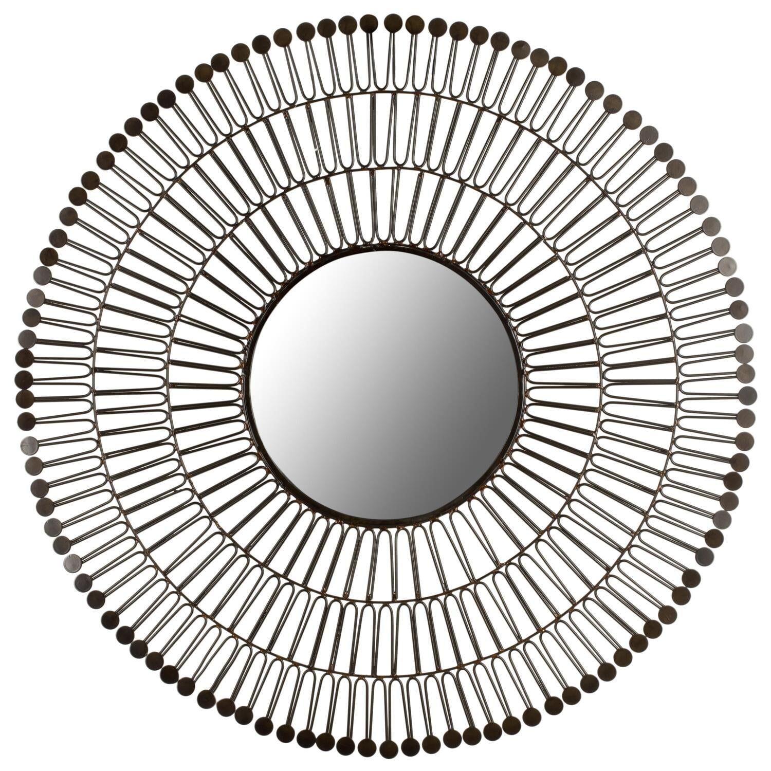 Safavieh  Victoria Coffee Bronze 31-inch Round Decorative Mirror - 31" x 31" x 1.5"