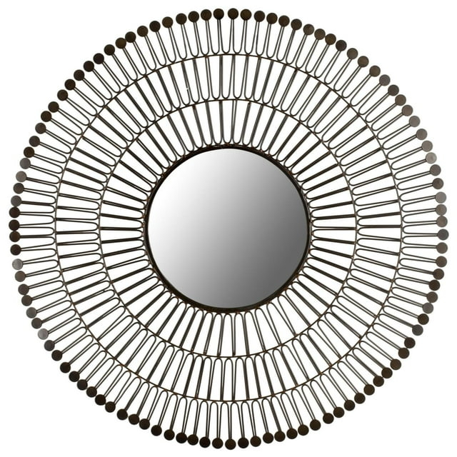 Safavieh  Victoria Coffee Bronze 31-inch Round Decorative Mirror - 31" x 31" x 1.5"