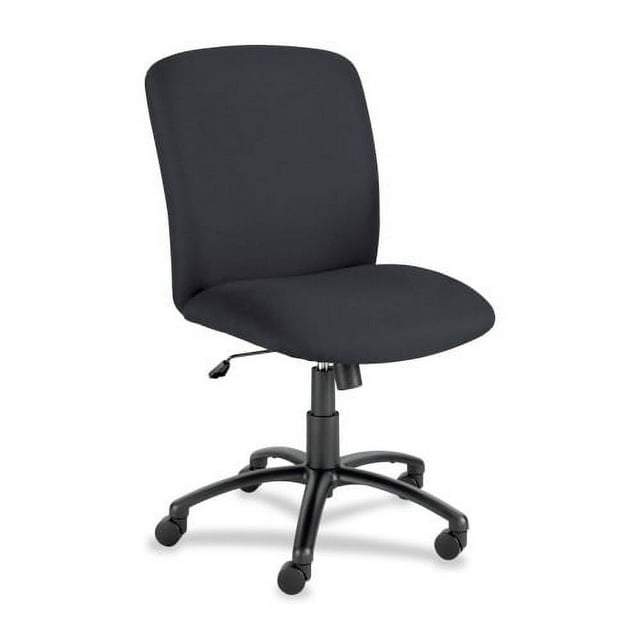 Safco Big & Tall Executive High-Back Chair Black Foam, Polyester Seat - Polyester Back - Black Steel Frame - 5-star Base - Black - 22.25" Seat Width x 20.75" Seat Depth - 27" Width x 30.3" Depth x 44.