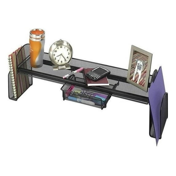 Safco Products Company Onyx 10" H x 31.5" W Desk Hutch