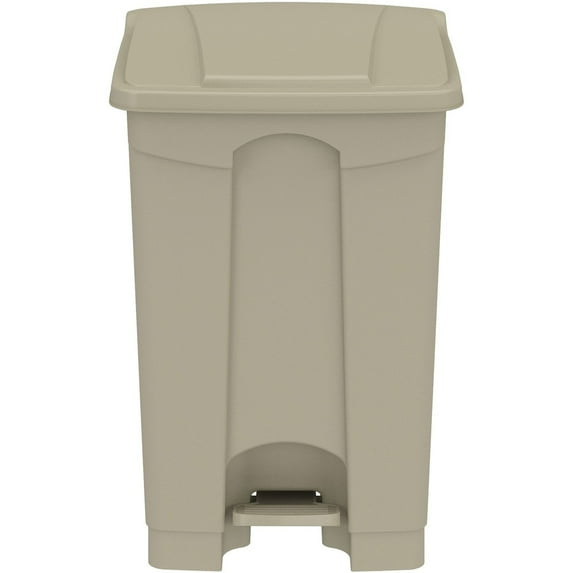 Safco Products Plastic Step-On Touchless 8 Gallon Trash Can in Tan