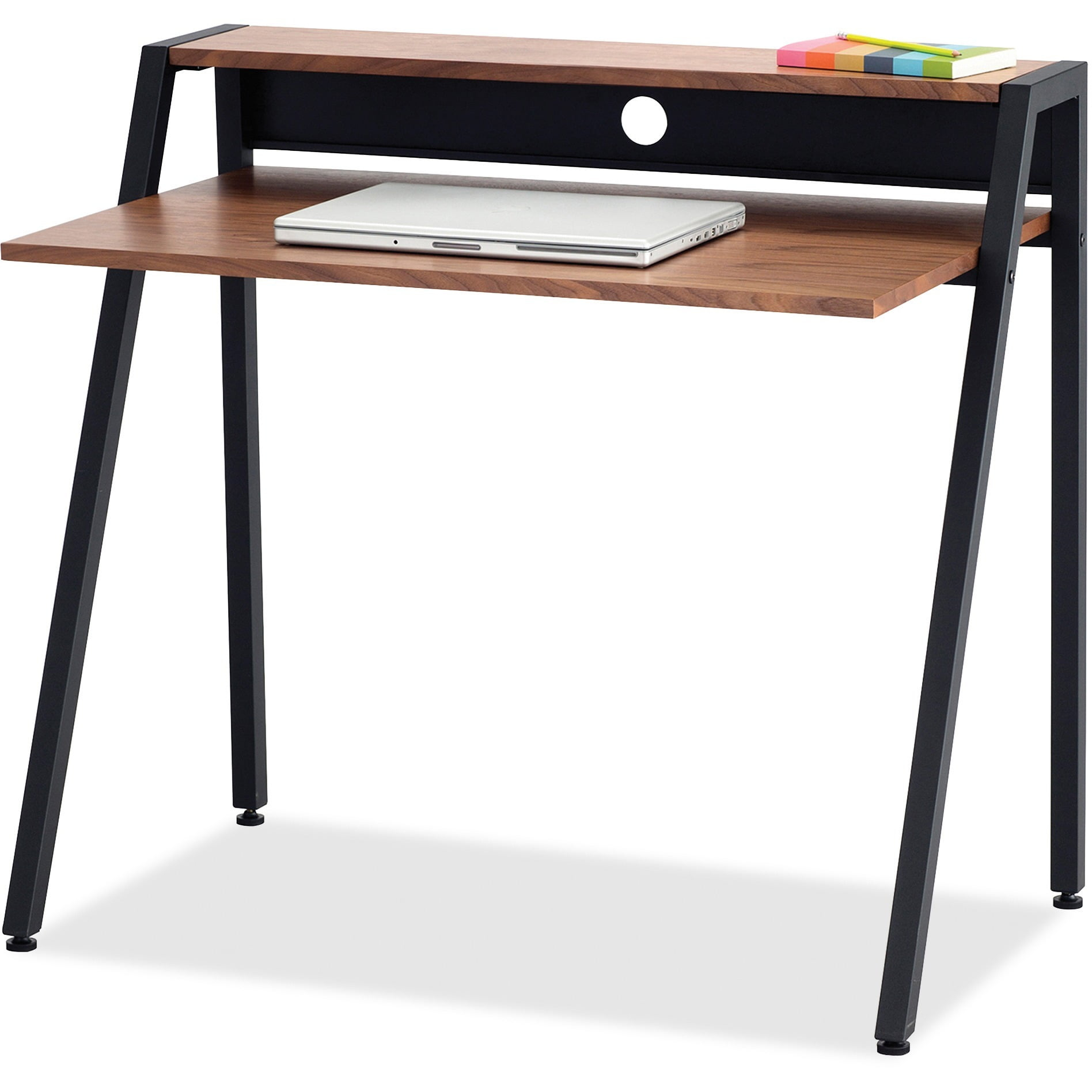 Safco Writing Desk - Natural/Black, 34.25" High, Adult