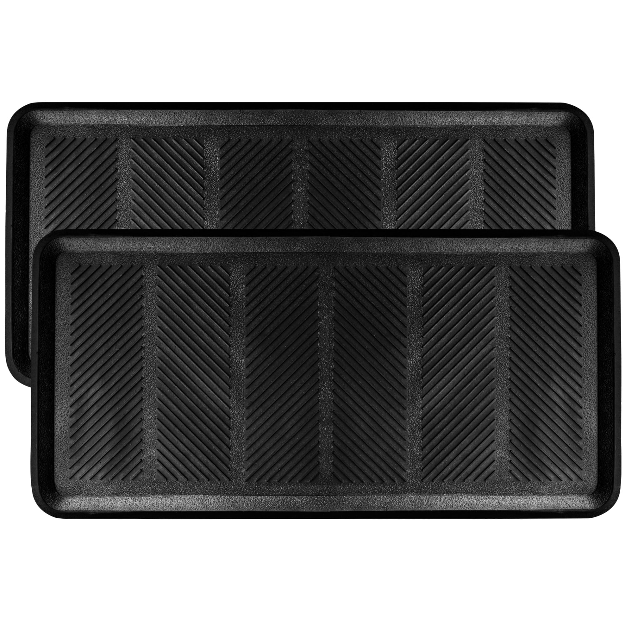 SafetyCare Rubber Shoe & Boot Tray - Multi-Purpose - 32 x 16 Inches - 1 Mat
