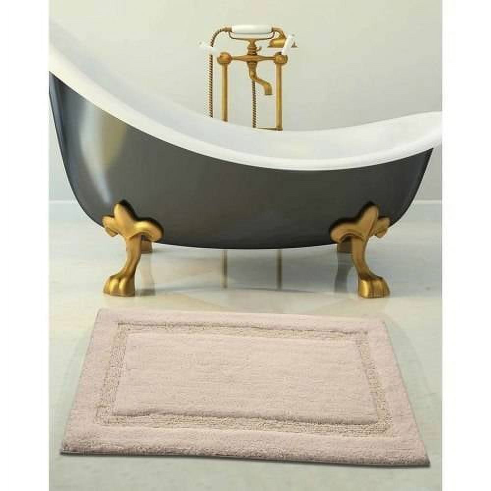 Saffron Fabs Bath Rug Solid Color, Textured Border, Pattern Regency, Assorted Colors and Sizes