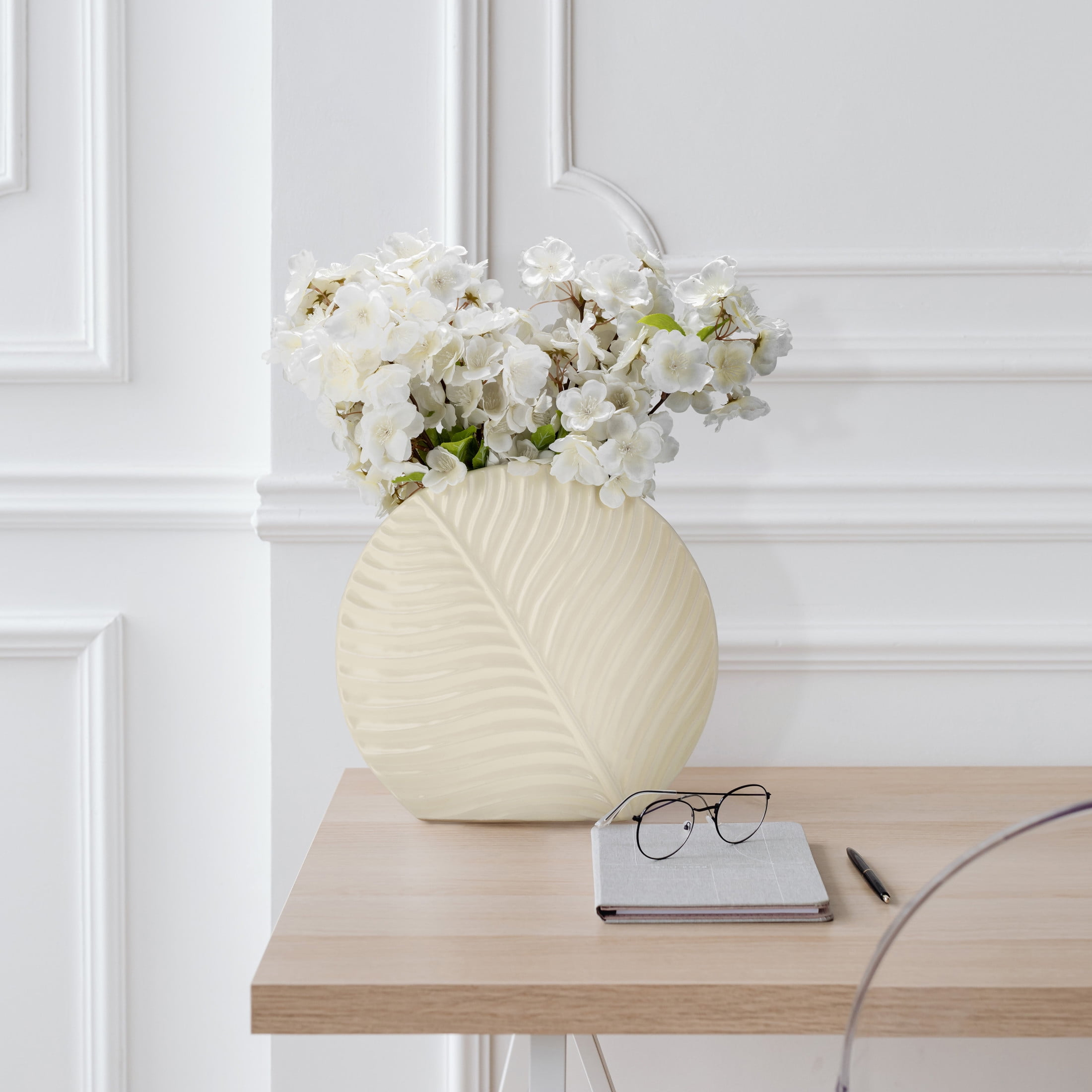 Sagebrook Home Ceramic Artisanal Vase, Home Decor Focal Point