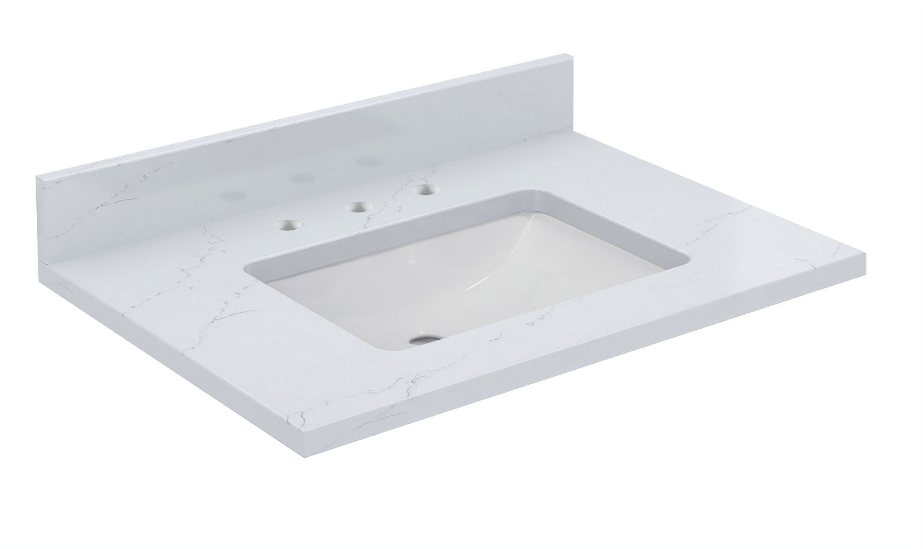 Sagehill Designs Chantilly 31'' Quartz Single Bathroom Vanity Top with Sink