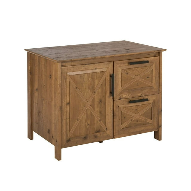 Saint Birch Austin 2-Drawer Modern Wood File Cabinet in Rustic Brown