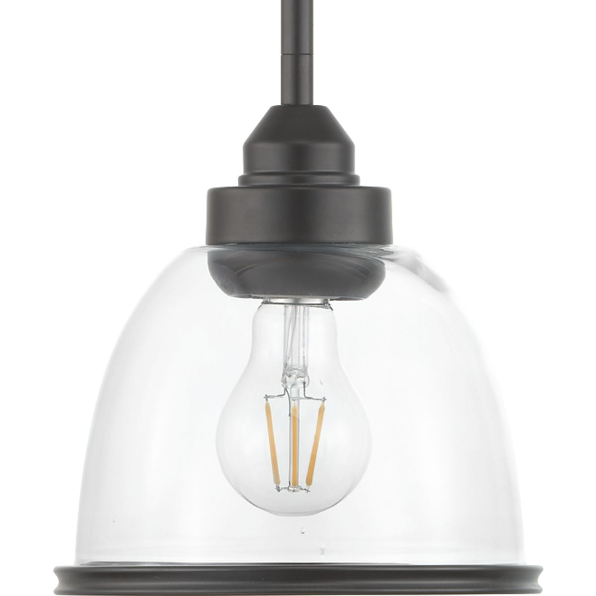 P500137-020-Progress Lighting-Saluda - Pendants Light - 1 Light - Bell Shade in Coastal style - 7.25 Inches wide by 8 Inches high-Antique Bronze
