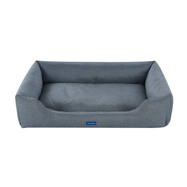 Sam's Pets Missy Large Navy Blue Rectangular Dog Bed