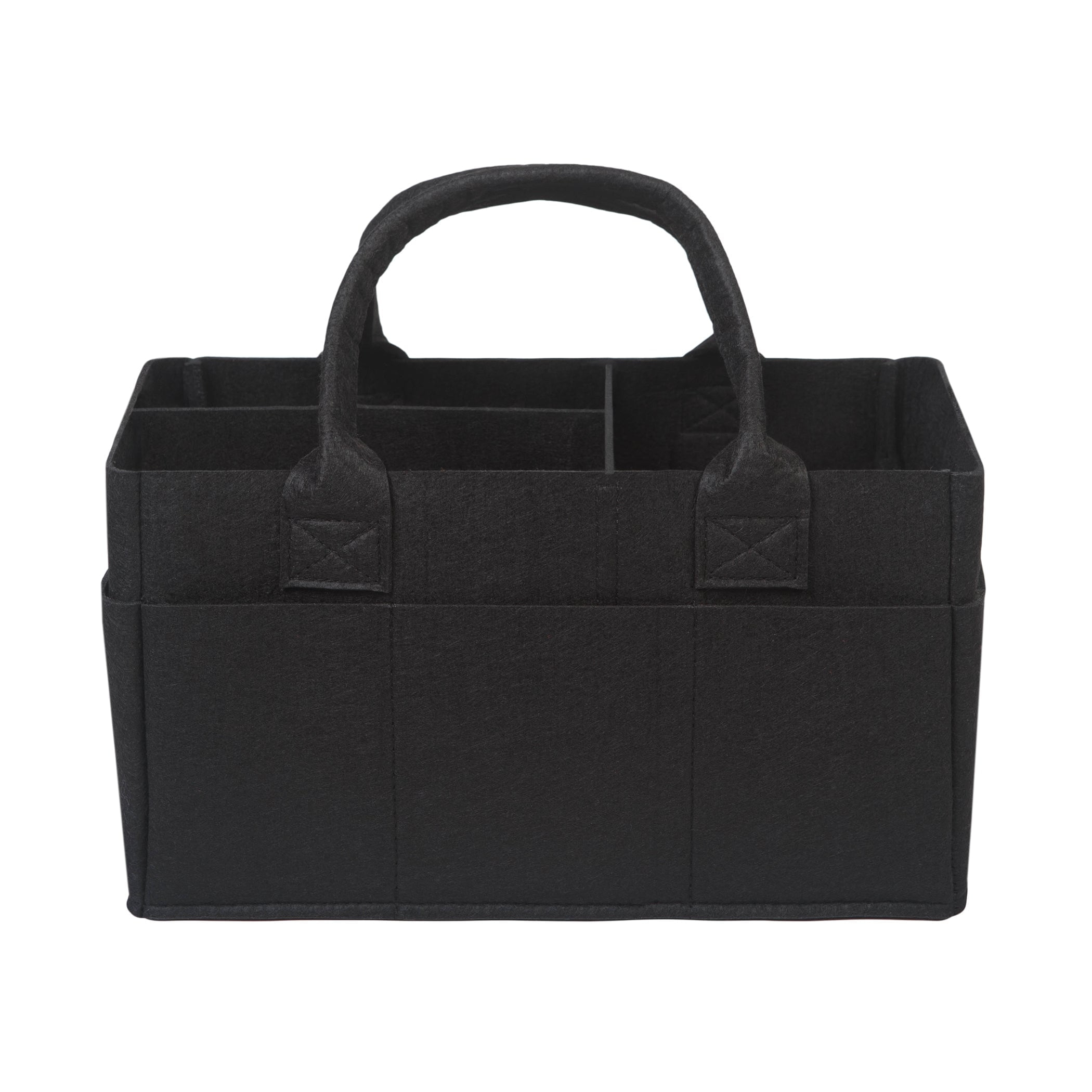 Sammy & Lou Felt Baby Nursery Diaper Storage Caddy, Black