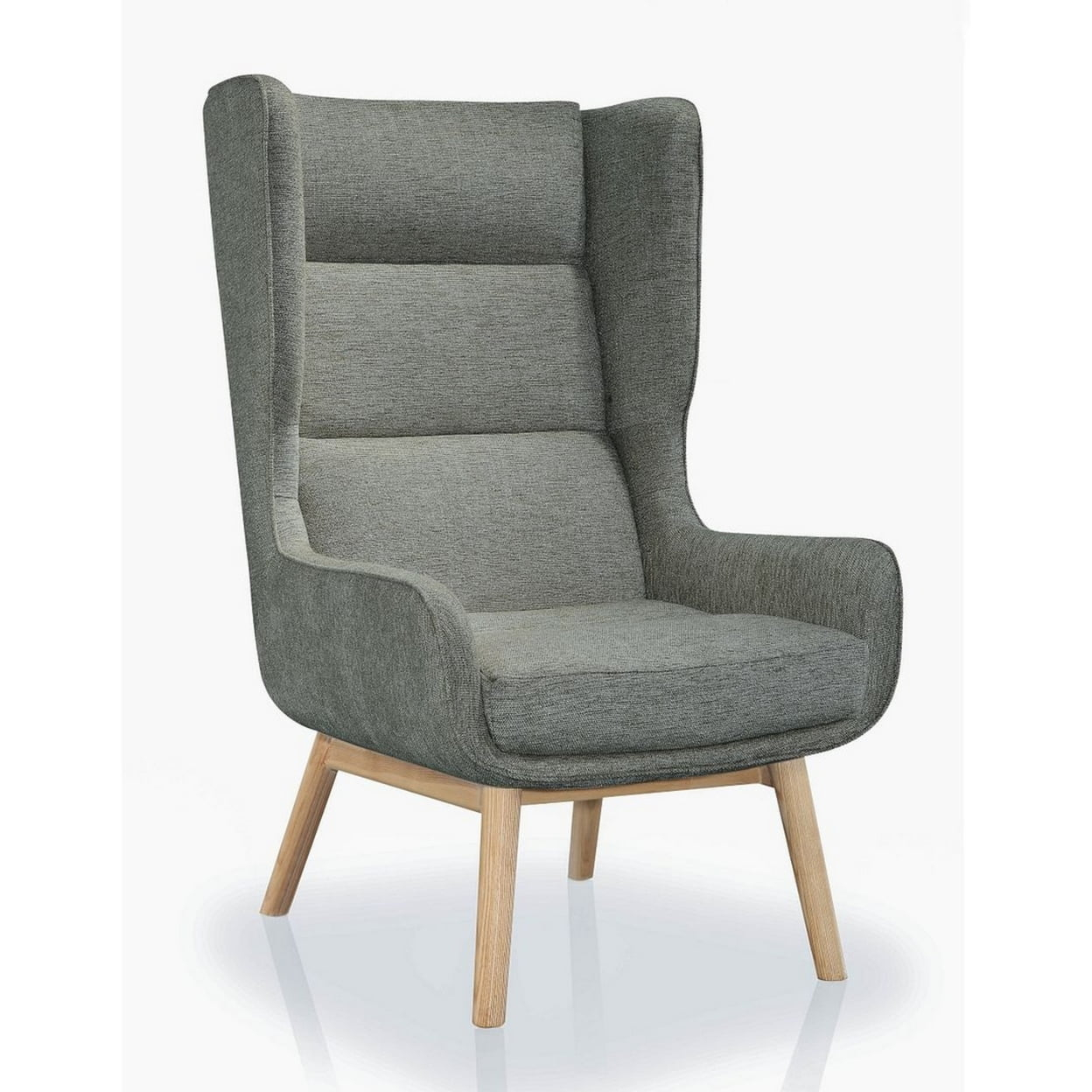 Sampson Graphite and Natural Twill Accent Chair