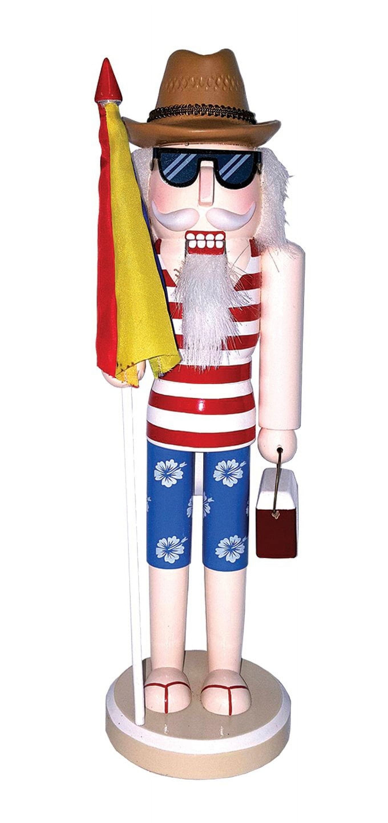 Santa's Workshop 14" Day at the Beach Wood Nutcracker - Multicolor