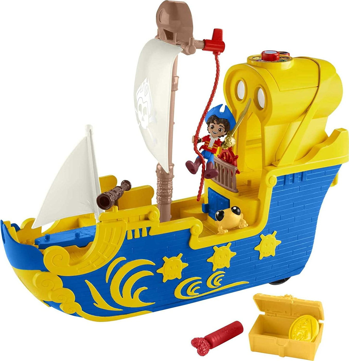 Santiago of the Seas El Bravo Pirate Ship Playset (Lights & Sounds, Frustration Free Packaging)