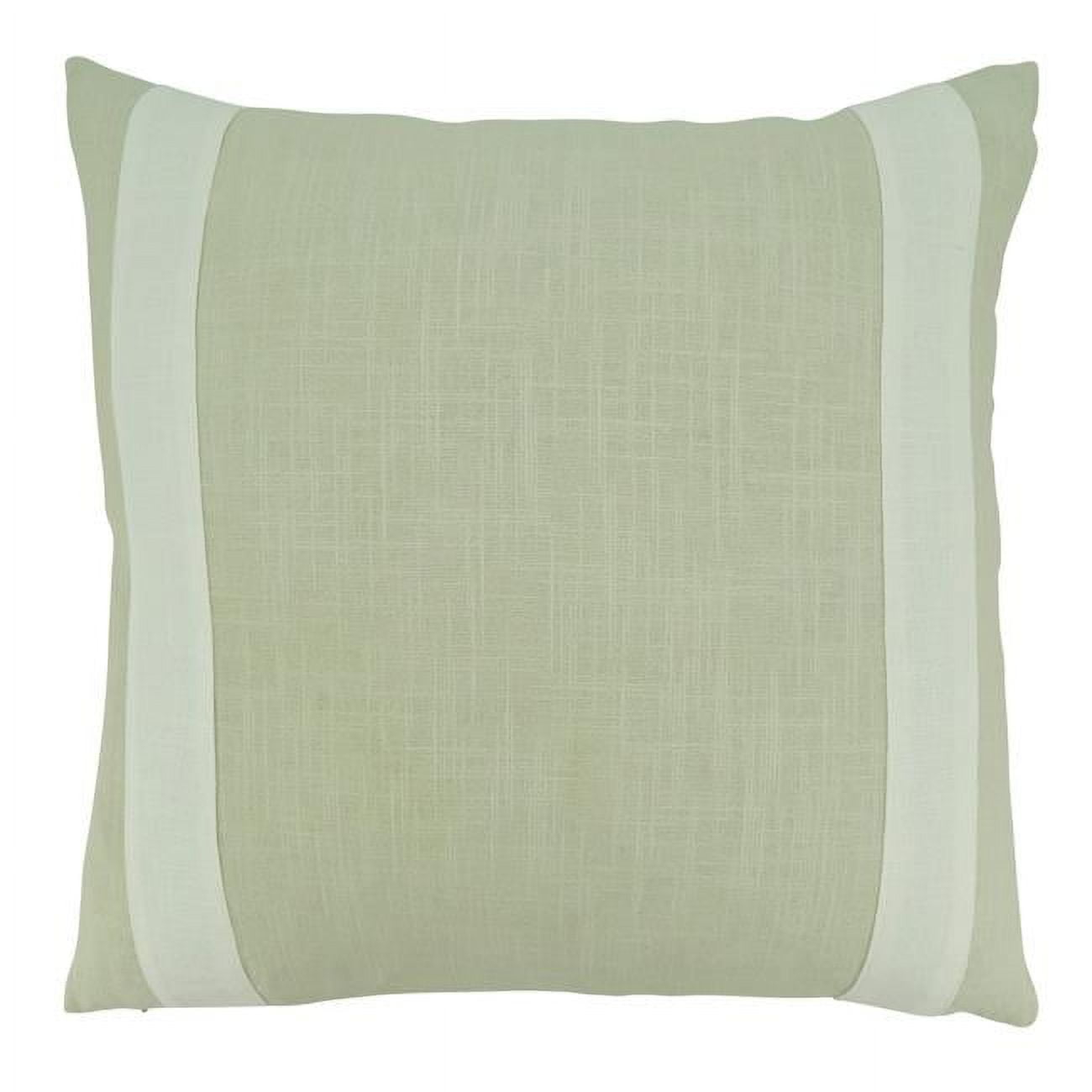 Saro Lifestyle Band Design Throw Pillow with Down Filling, 20", Beige