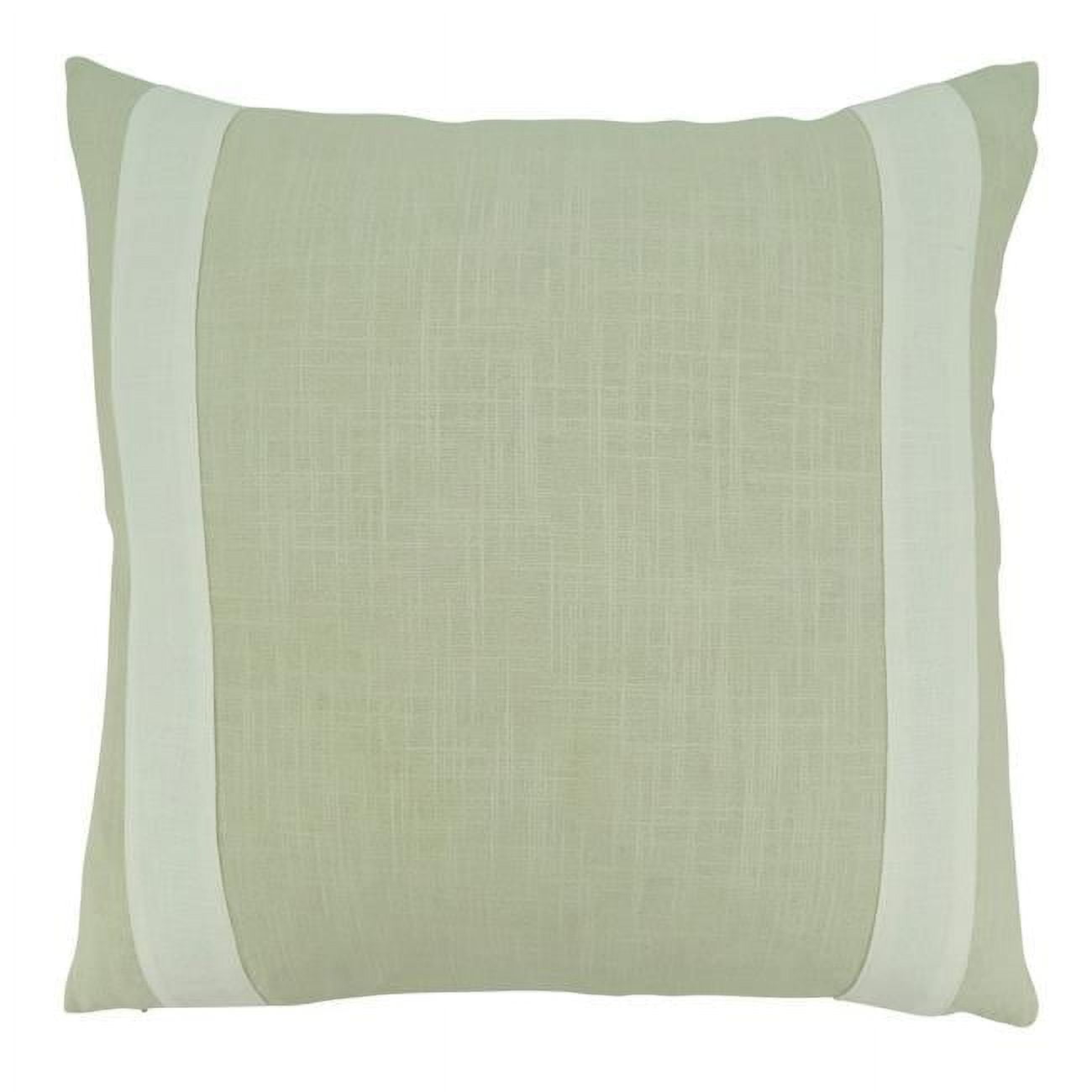 Saro Lifestyle Band Design Throw Pillow Cover, 20", Beige
