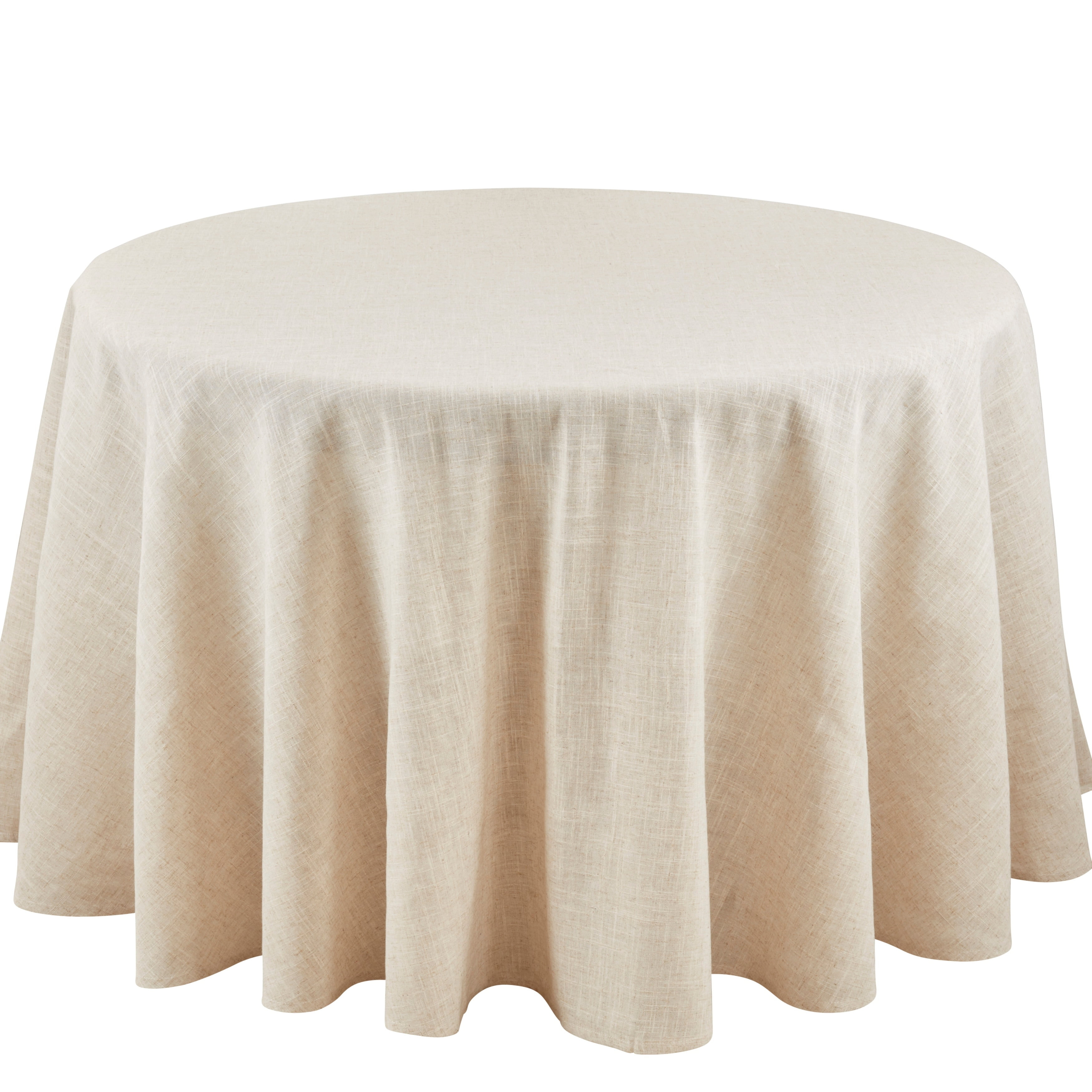 Saro Lifestyle Natural Toscana Tablecloth, Natural, 120" Round