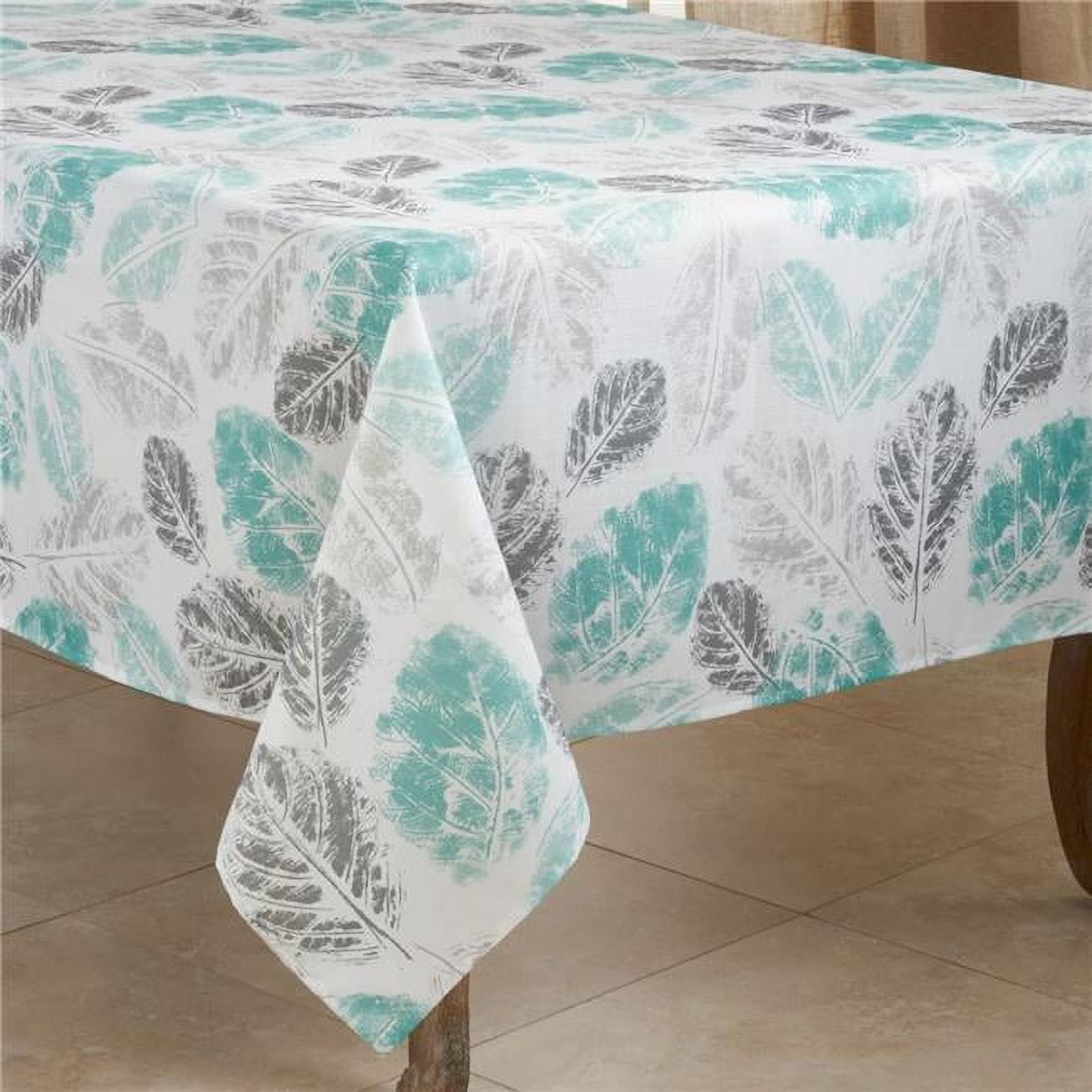 Saro Lifestyle Leaf Print Tablecloth