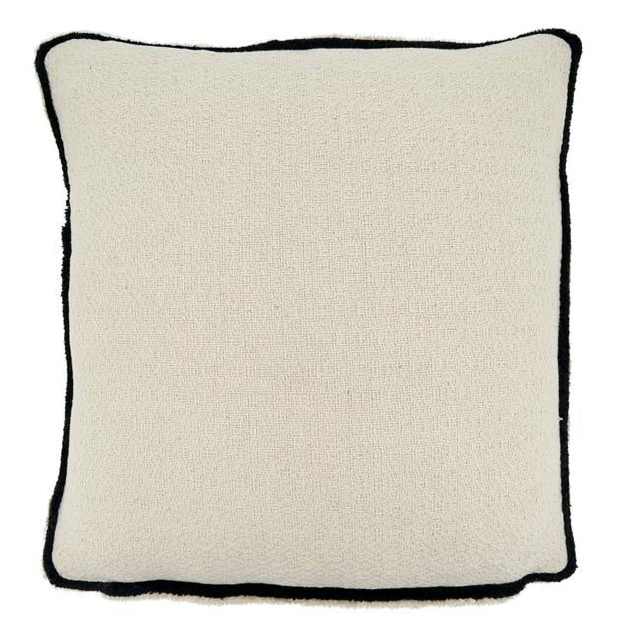 Saro Lifestyle Reversible  Decorative Pillow Cover, Black/White, 18" x 18"