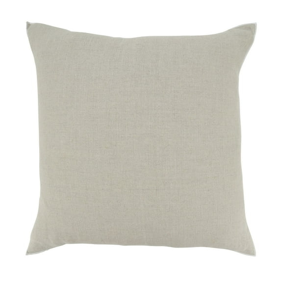 Saro Lifestyle Stonewashed Stitched Edge Down Filled Throw Pillow, Natural , 20"x20"