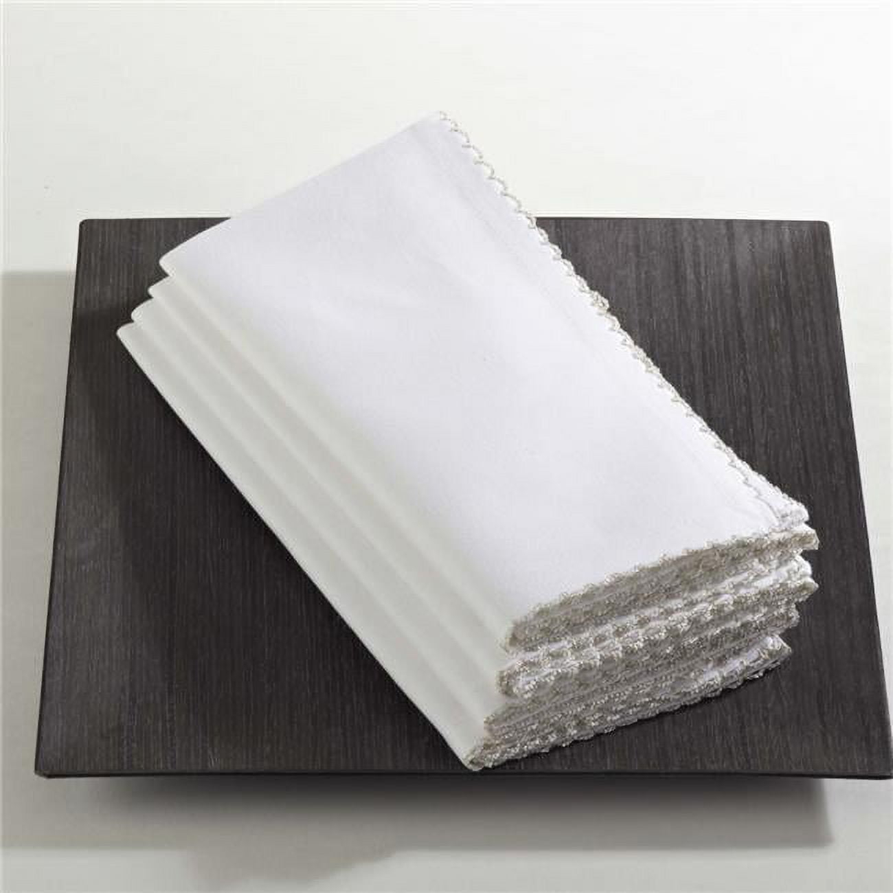 Saro Lifestyle Whip Stitched Napkin, 20" Square (Set of 4), Red, 20" x 20"