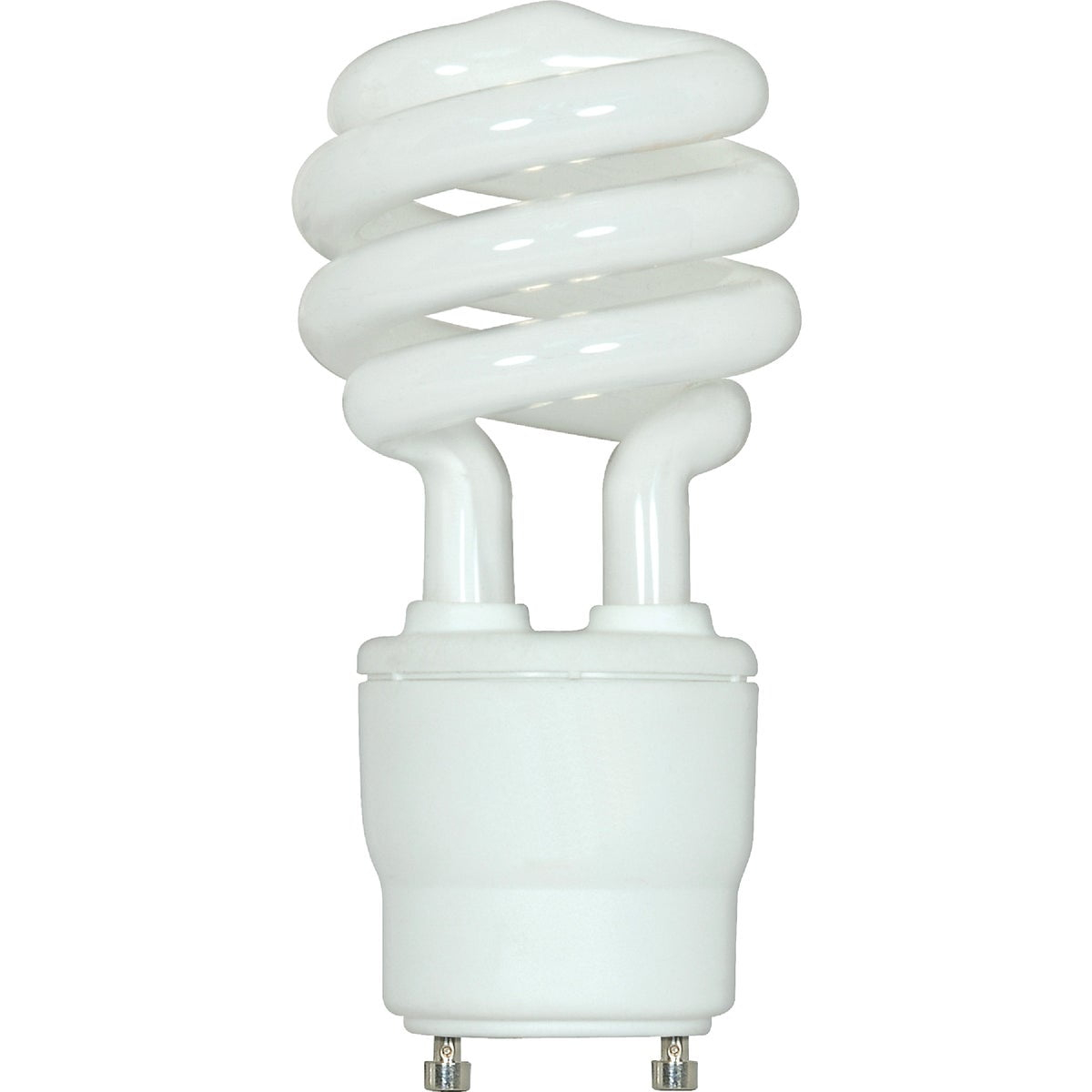 Satco S8204 - 15 watt; Mini Spiral Compact Fluorescent; 2700K; 82 CRI; GU24 base; 120 volts