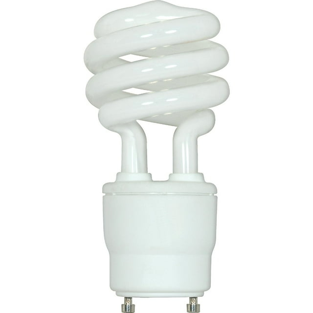 Satco S8204 - 15 watt; Mini Spiral Compact Fluorescent; 2700K; 82 CRI; GU24 base; 120 volts
