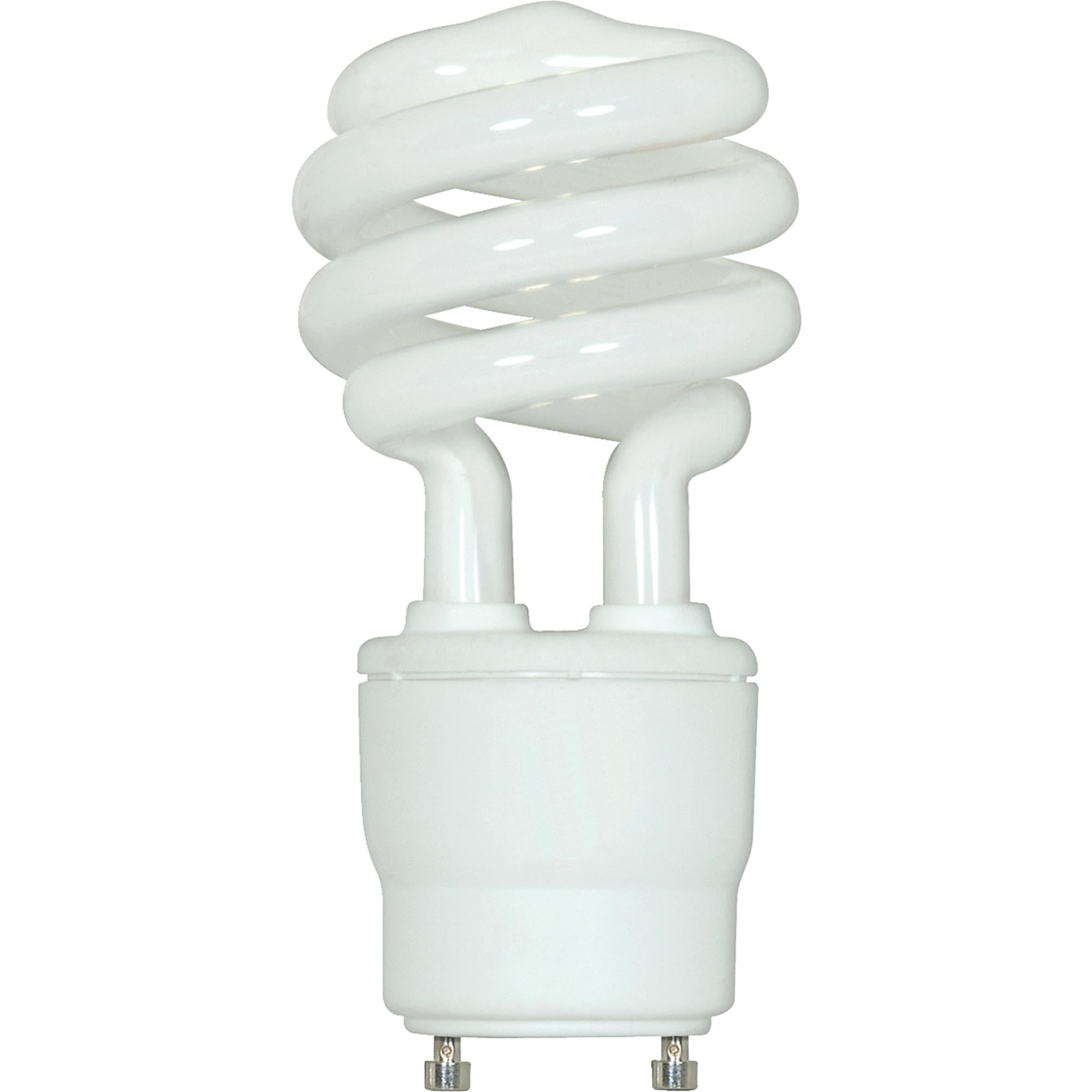 Satco S8204 - 15 watt; Mini Spiral Compact Fluorescent; 2700K; 82 CRI; GU24 base; 120 volts