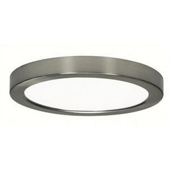 Satco S29349 7 in. 13.5W 1-Light LED Flush Mount Ceiling Fixture Brushed Nickel