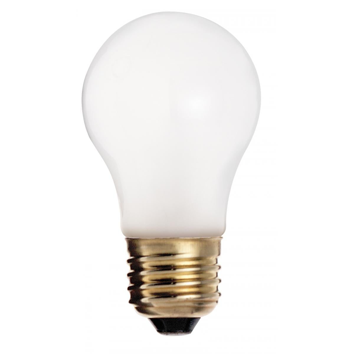 Satco S8525 40 watt A15 Incandescent; Frosted; 2500 Average rated hours; 280 lumens; Medium base; 130 volts; 4 BULBS