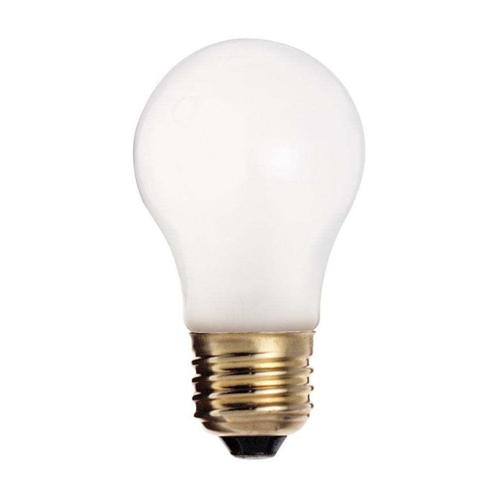 Satco S8525 40 watt A15 Incandescent; Frosted; 2500 Average rated hours; 280 lumens; Medium base; 130 volts; 4 BULBS