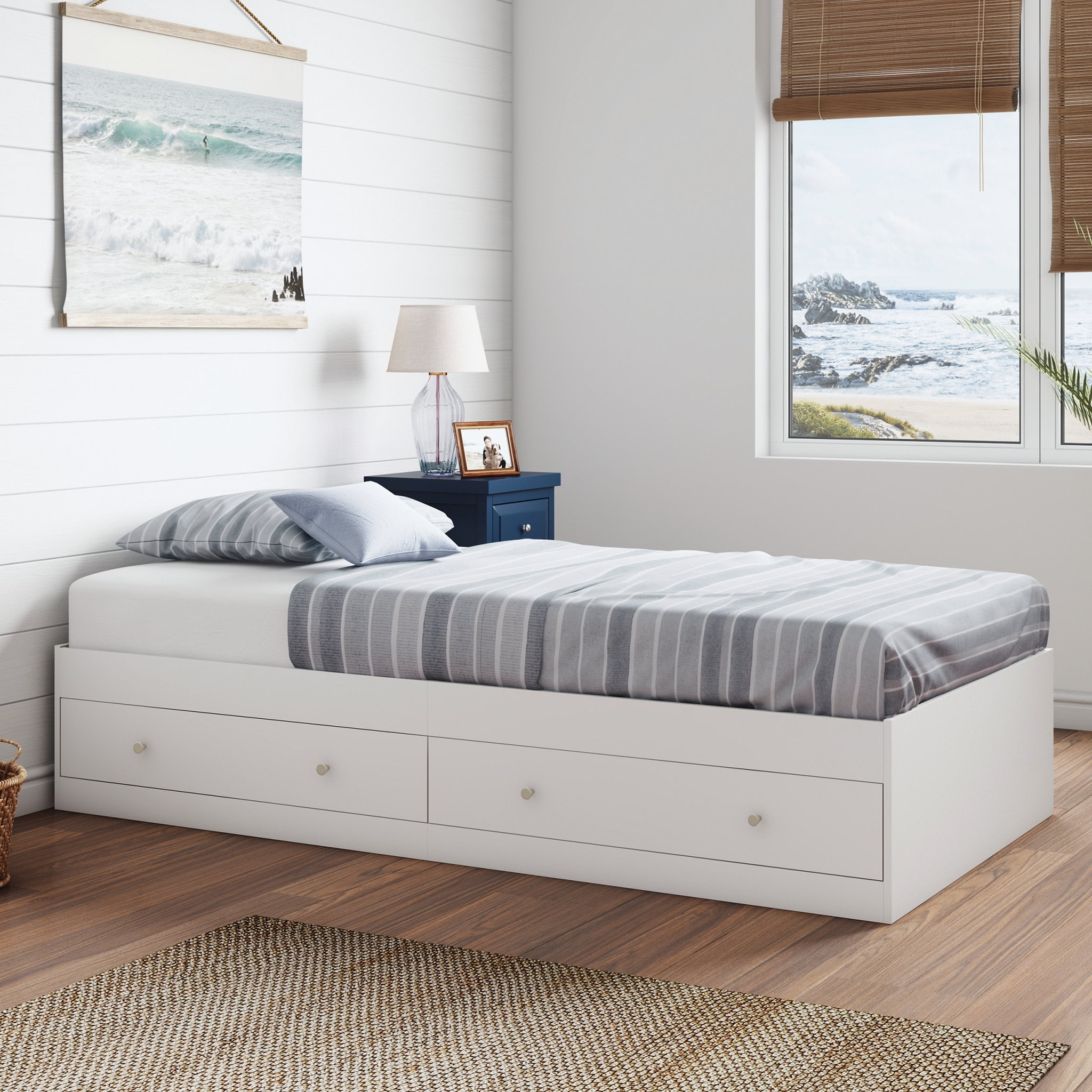 Sauder Cottage Road Mates Twin Bed, White Finish