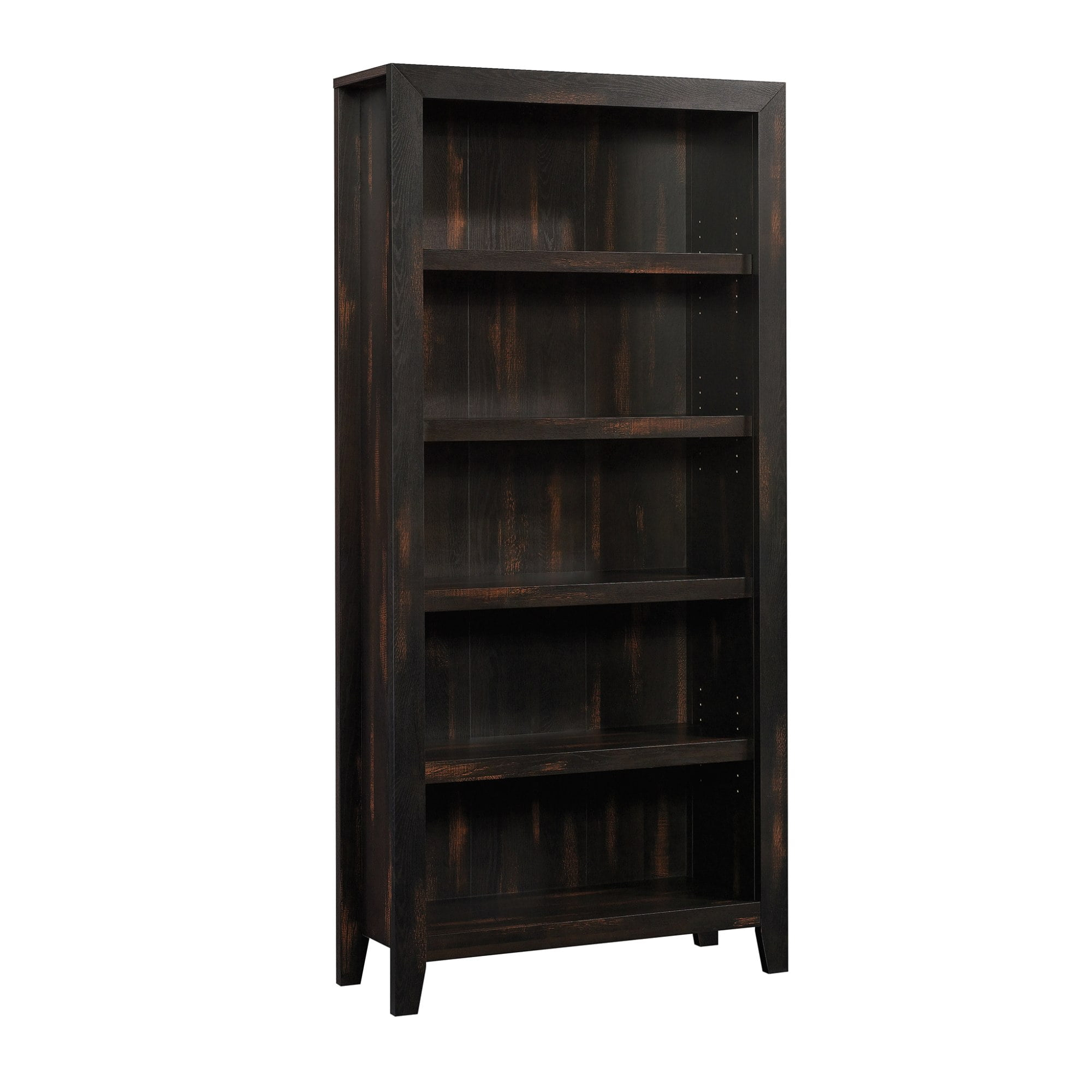 Sauder Dakota Pass 5-Shelf Bookcase, Char Pine Finish