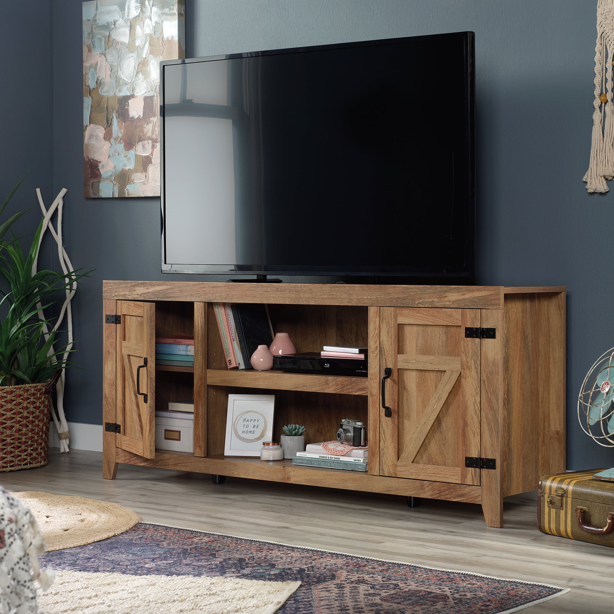 Sauder Select TV Stand/ Credenza for TV's up to 70", Sindoori Mango Finish