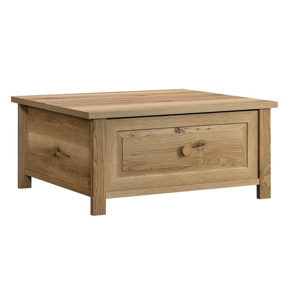 Sauder Hillmont Farm Lift-Top Engineered Wood Coffee Table in Timber Oak
