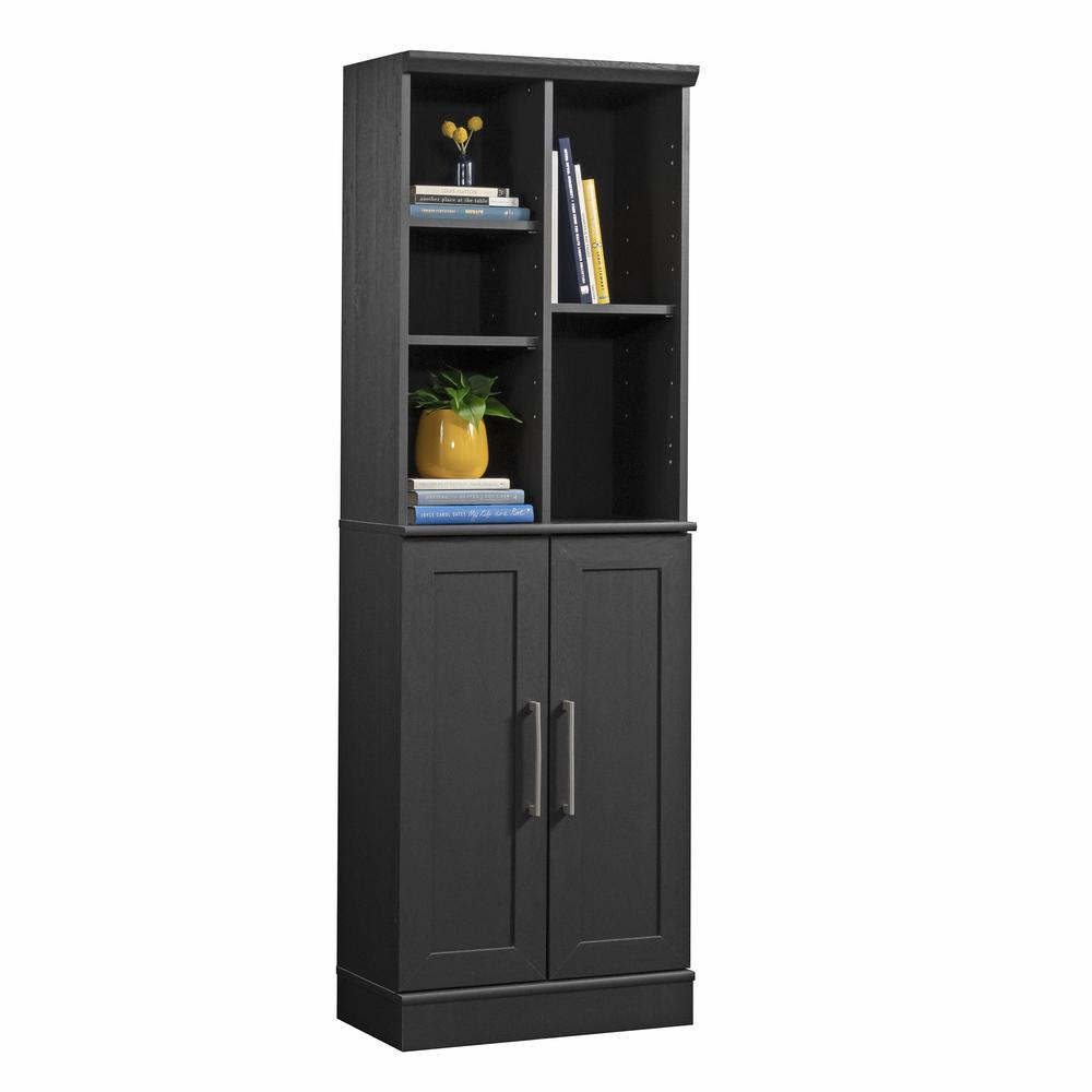 Sauder Homeplus Engineered Wood Storage Cabinet in Raven Oak Finish
