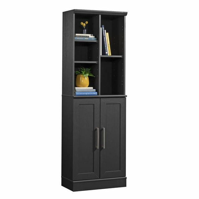 Sauder Homeplus Engineered Wood Storage Cabinet in Raven Oak Finish