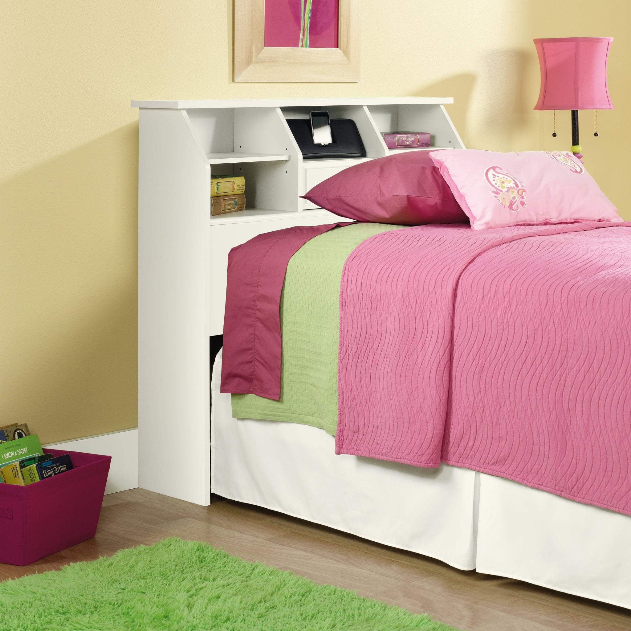 Sauder Shoal Creek Twin Bookcase Headboard, White Finish