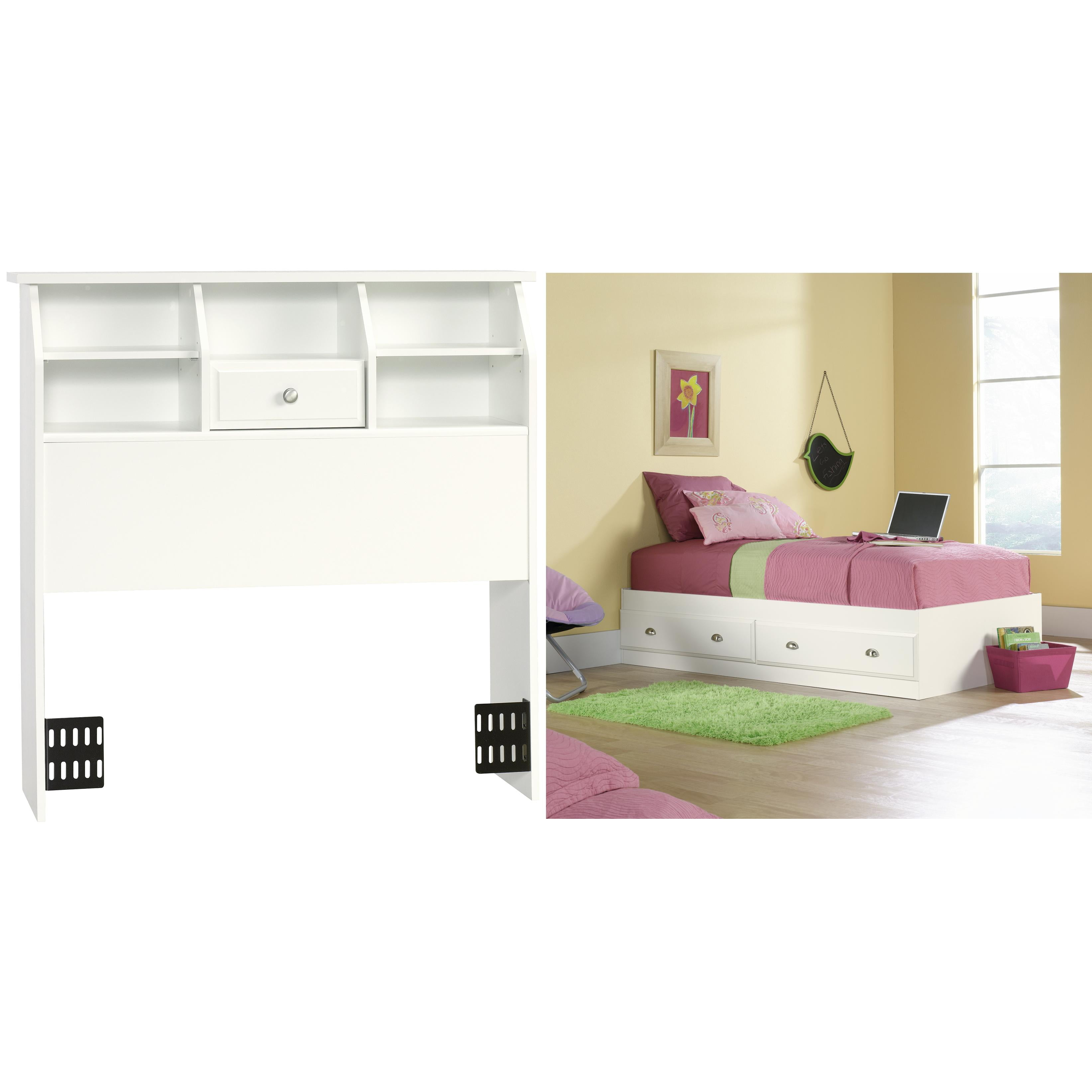 Sauder Shoal Creek Twin Bookcase Headboard, White Finish