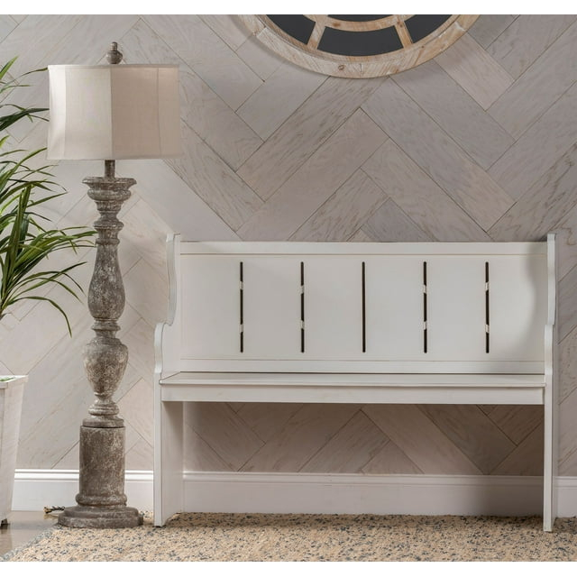 Savannah Fir Wood Church Bench, White
