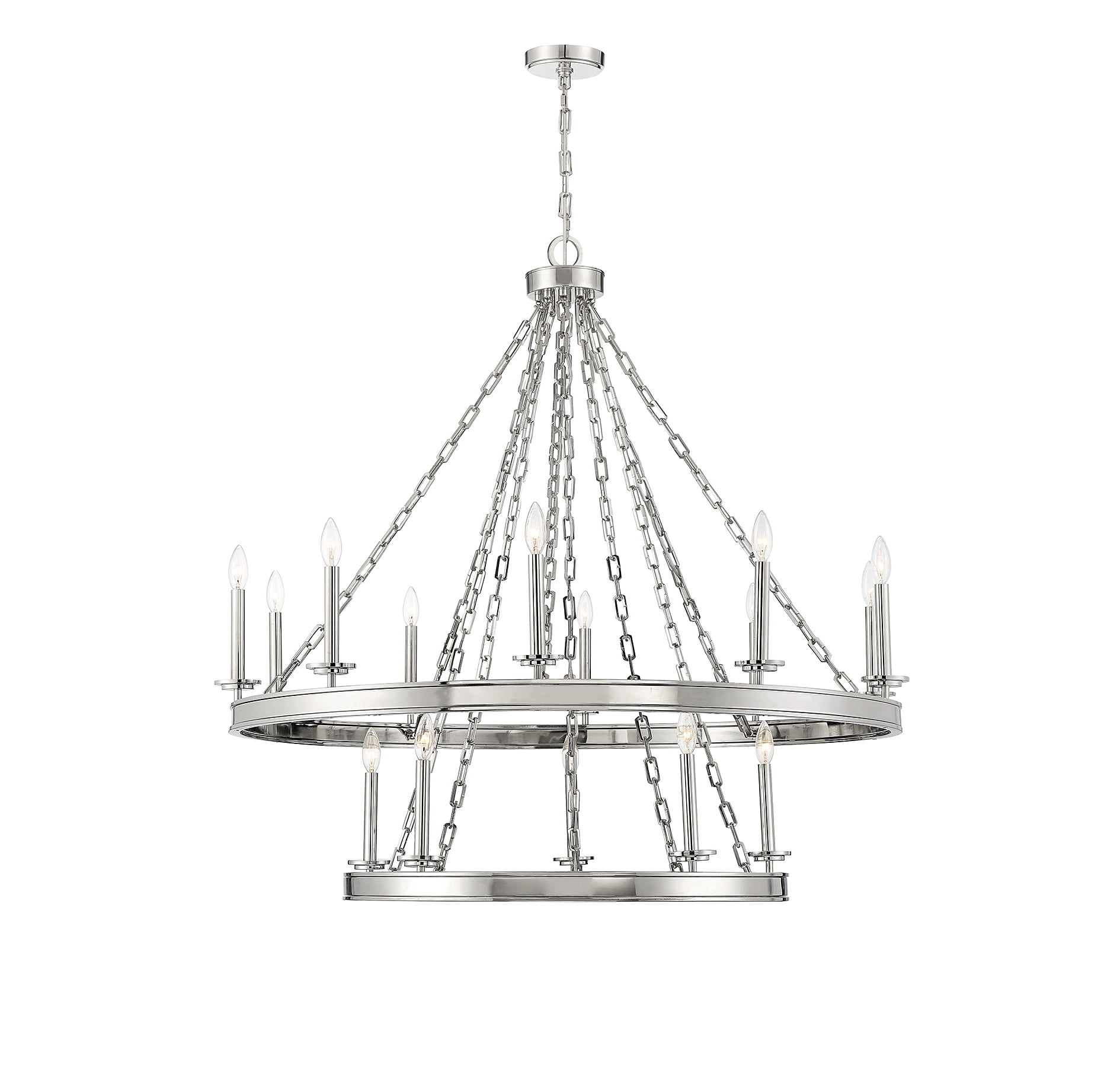Polished Nickel 15 Light Chandelier from the Seville Collection